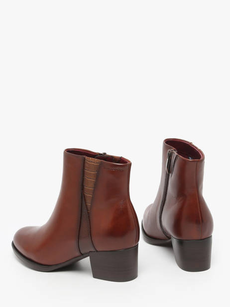 Enkellaarsjes Met Hak Uit Leder Tamaris Bruin accessoires 45 ander zicht 2